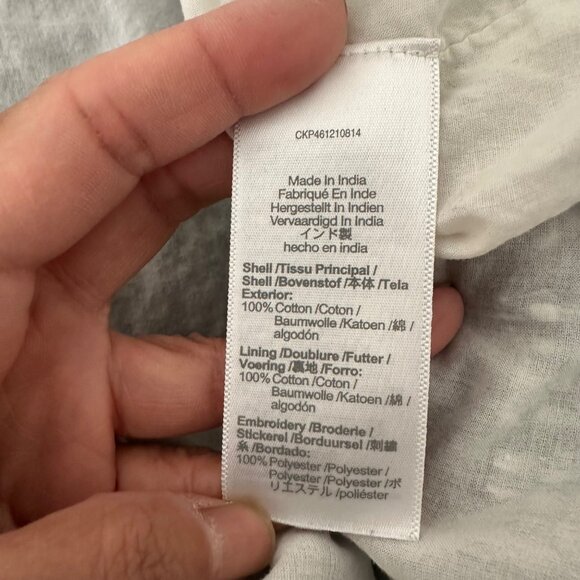 Madewell Embroidered Pintuck Tiered Navy Gingham Mini Skirt Sz L - Picture 7 of 8